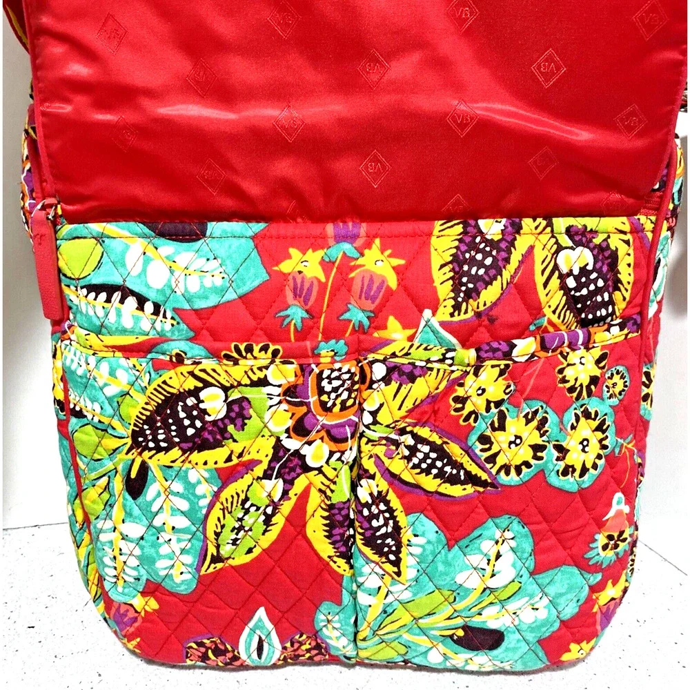 Vera Bradley crossbody bag purse Rumba 2017 retired pink floral quilted solid